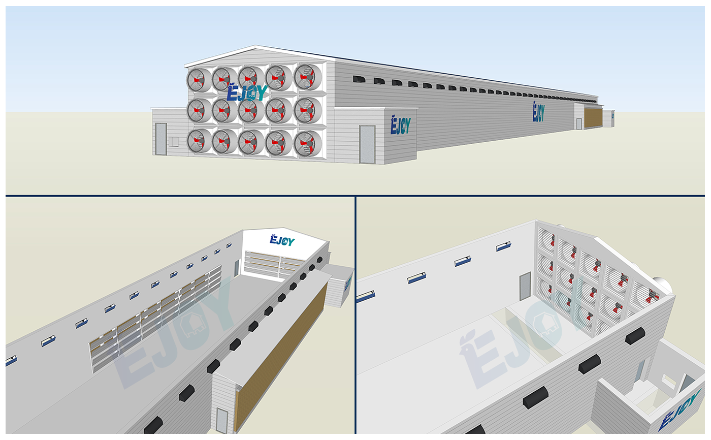 prefab 3D model poultry house