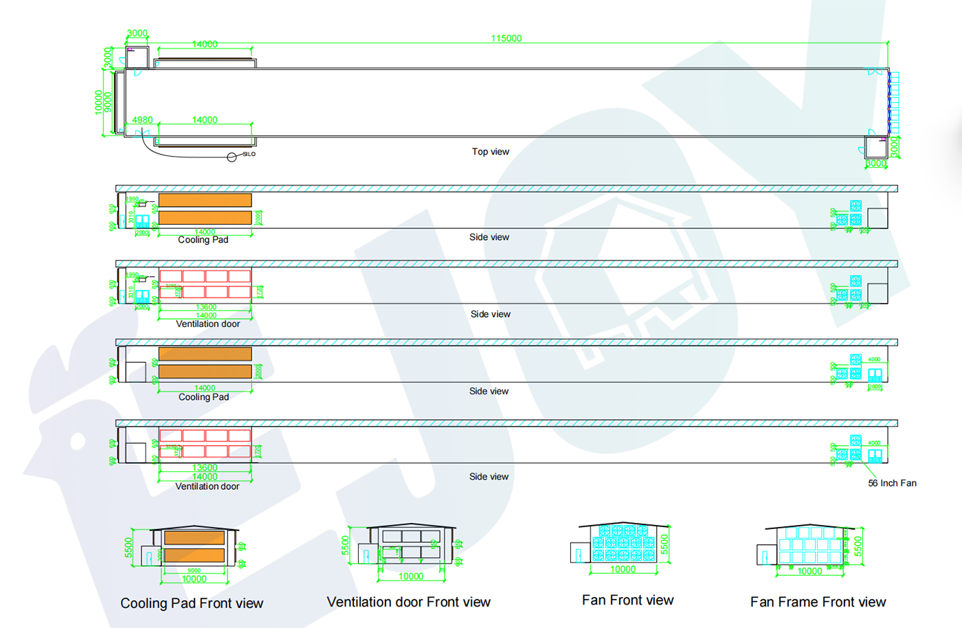chicken house layout drawing